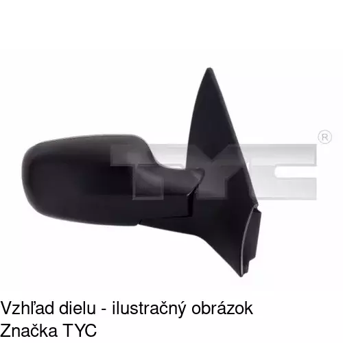 Vonkajšie zrkadlo 6012521M /POLCAR/ - obr. 2