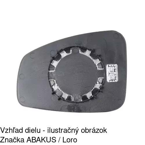 Sklo vonkajšieho zrkadla s držiakom 6012552M /POLCAR/ - obr. 5