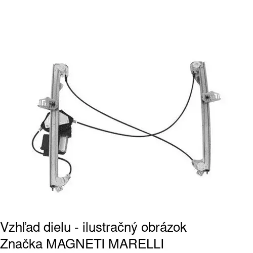 Elektrický mechanizmus okna dverí 6012PSE10 /POLCAR/ - obr. 2