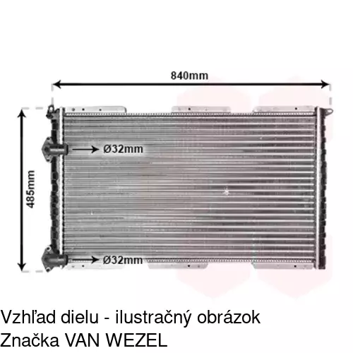 Chladiče vody 604108A1 /POLCAR/ - obr. 2