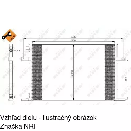 Chladiče klimatizácie 6051K8C1 /POLCAR/