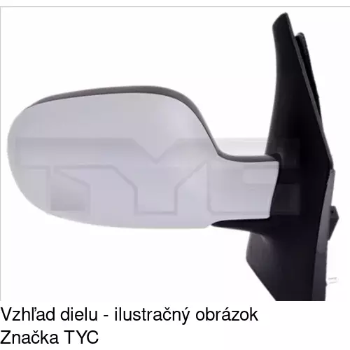 Vonkajšie zrkadlo 6059514E /POLCAR/ - obr. 1