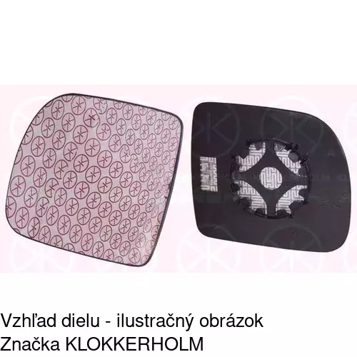 Sklo vonkajšieho zrkadla s držiakom 6060555M /POLCAR/ - obr. 1