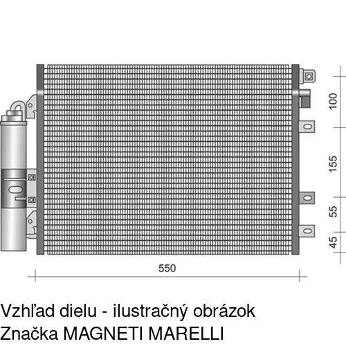 Chladiče klimatizácie 6061K8C1 /POLCAR/ - obr. 1