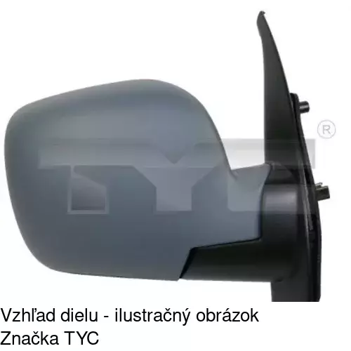 Vonkajšie zrkadlo 6062525M /POLCAR/ - obr. 2
