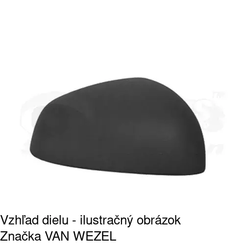 Sklo vonkajšieho zrkadla s držiakom 60A2555M /POLCAR/ - obr. 2