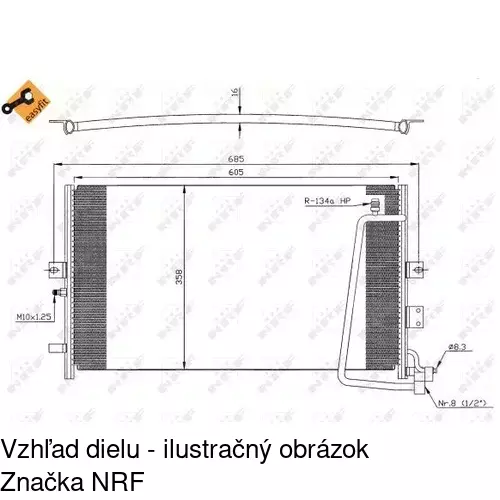 Chladiče klimatizácie 6523K8C1 /POLCAR/ - obr. 1