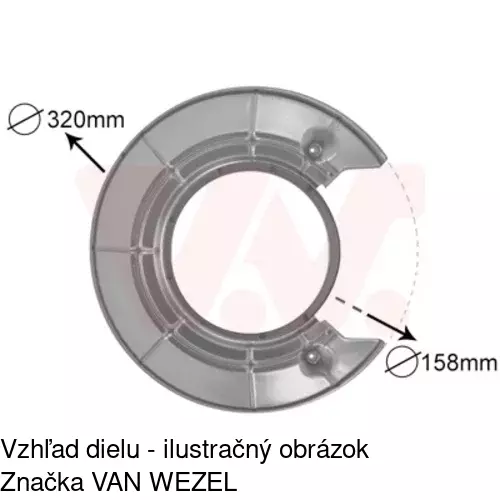 Brzdovy štít 6523OT-6 /POLCAR/ - obr. 1
