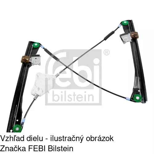 Mechanizmus sťahovania okna elektrický bez motora 6730PSG1 /POLCAR/ - obr. 2