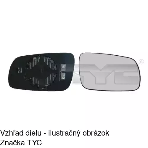Sklo vonkajšieho zrkadla s držiakom 6913556E /POLCAR/ - obr. 4