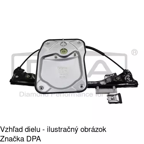 Mechanizmus sťahovania okna elektrický bez motora 6915PSG2 /POLCAR/ - obr. 4