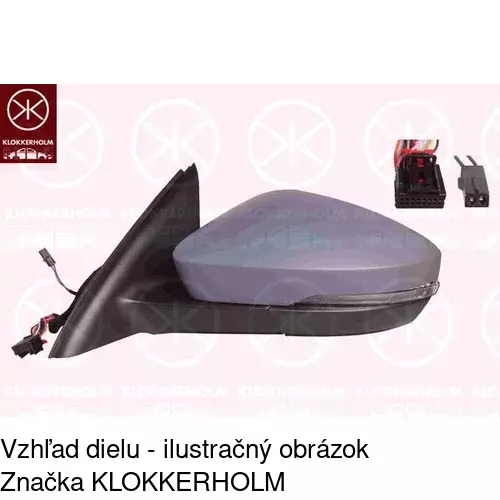Sklo vonkajšieho zrkadla s držiakom 69C1545M /POLCAR/ - obr. 4