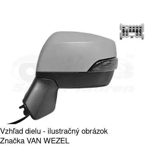 Vonkajšie spätné zrkadlo vľavo 72L1195E /POLCAR/ - obr. 2
