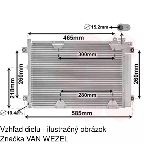 Chladiče klimatizácie 7424K8C2 /POLCAR/ - obr. 2