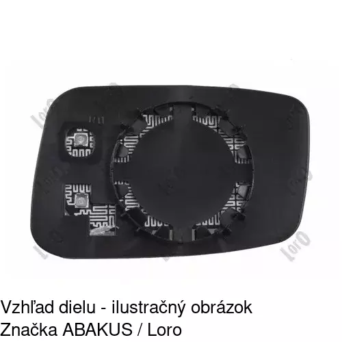 Sklo vonkajšieho zrkadla s držiakom 9085556E /POLCAR/ - obr. 3