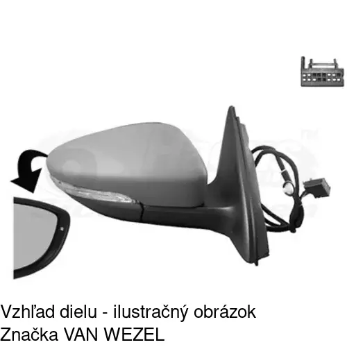 Vonkajšie zrkadlo 9503524M /POLCAR/ - obr. 2