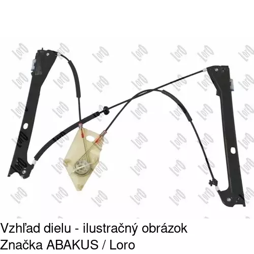 Mechanizmus sťahovania okna elektrický bez motora 9533PSG5E /POLCAR/ - obr. 3