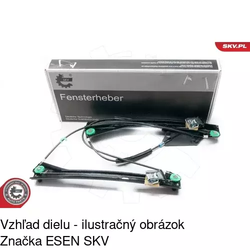 Mechanizmus sťahovania okna elektrický bez motora 9533PSG5E /POLCAR/ - obr. 4