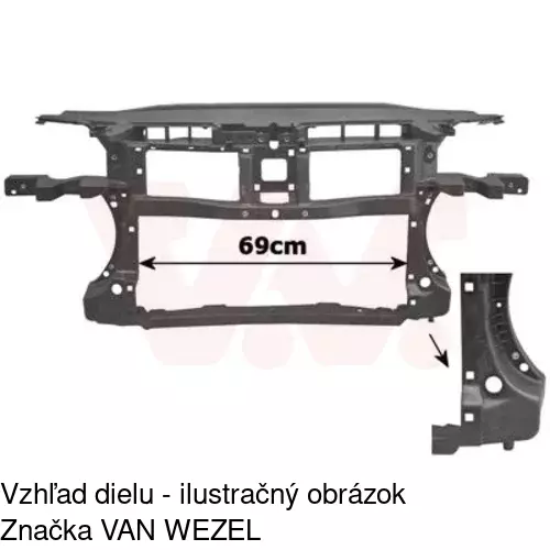 Predné čelo 955504QT /POLCAR/ - obr. 2