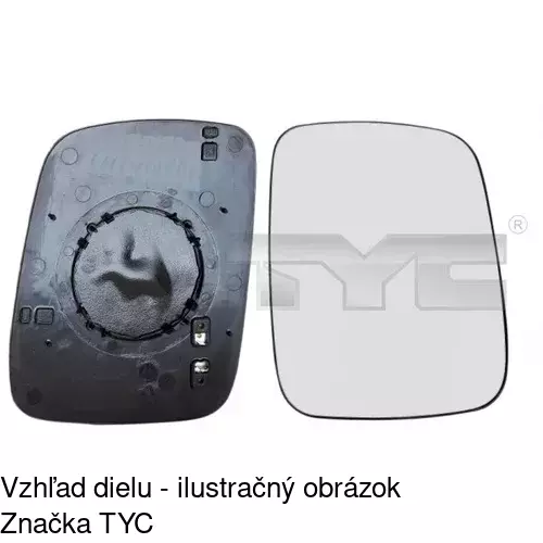 Sklo vonkajšieho zrkadla s držiakom 9566555M /POLCAR/ - obr. 1