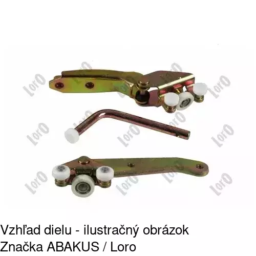 Vozík - kolieska pant posuvných dverí 9567Z-76 /POLCAR/ - obr. 2