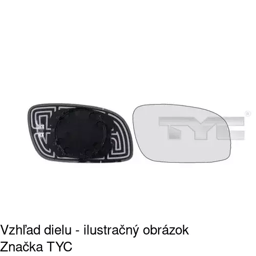 Sklo vonkajšieho zrkadla s držiakom 9578555E /POLCAR/ - obr. 1