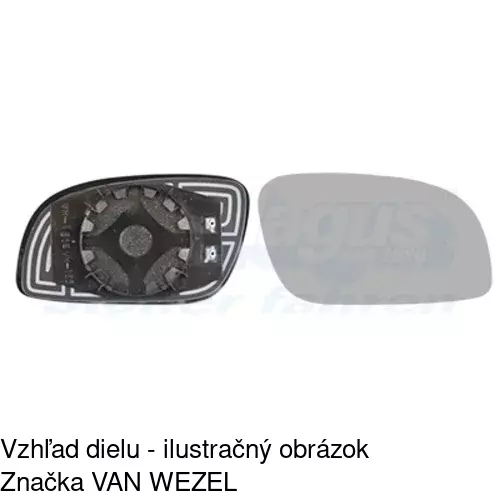Sklo vonkajšieho zrkadla s držiakom 9578555E /POLCAR/ - obr. 5