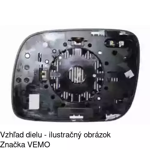 Sklo vonkajšieho zrkadla s držiakom 9580555E /POLCAR/ - obr. 2