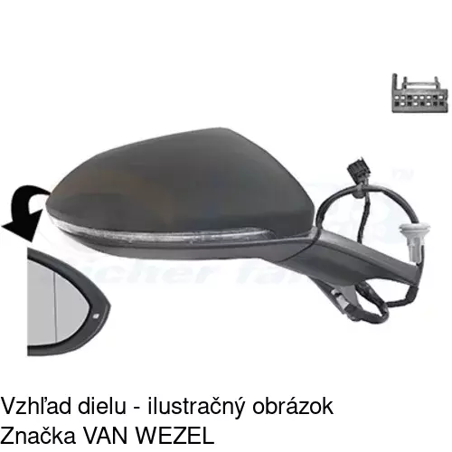 Rám vonkajšieho zrkadla 95C255TM /POLCAR/ - obr. 3