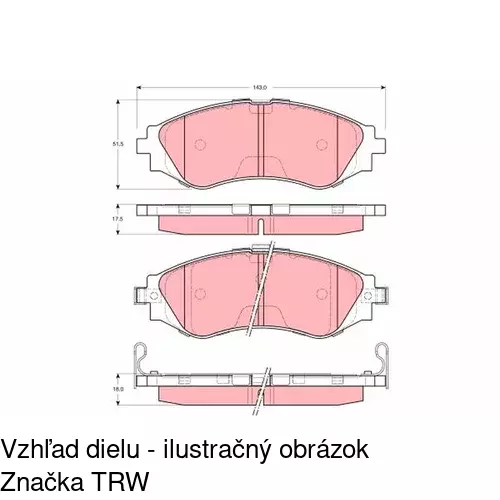 Brzdové dosky S70-0002 /POLCAR/ - obr. 3