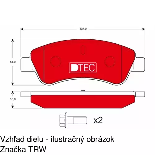 Brzdové dosky POLCAR S70-0017