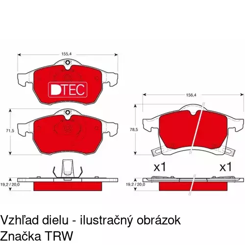 Brzdové dosky S70-0021 /POLCAR/ - obr. 2