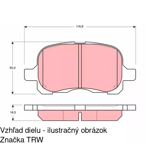 Brzdové dosky S70-0108 /POLCAR/ - obr. 5