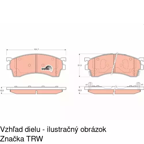 Brzdové dosky POLCAR S70-0115