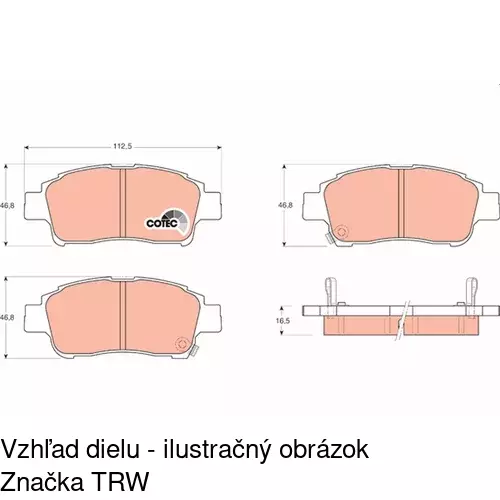 Brzdové dosky S70-0172 /POLCAR/ - obr. 1