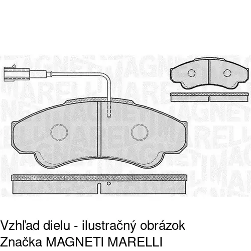 Brzdové dosky S70-0173 /POLCAR/ - obr. 1