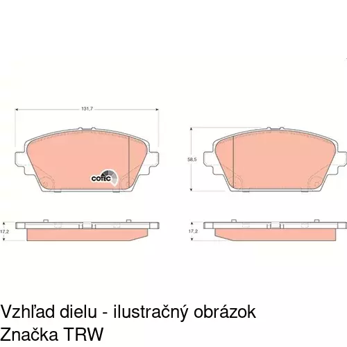 Brzdové dosky S70-0253 /POLCAR/ - obr. 5