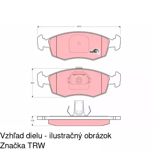 Brzdové dosky S70-0269 /POLCAR/ - obr. 5