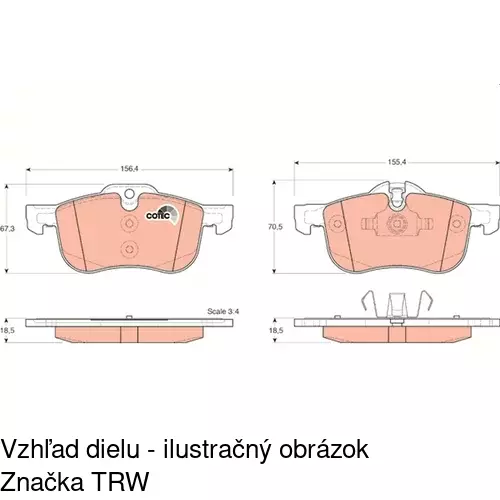 Brzdové dosky POLCAR S70-0278