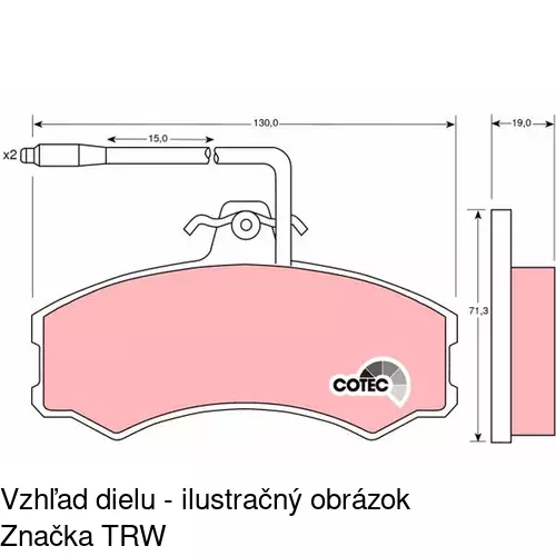 Brzdové dosky S70-0333 /POLCAR/ - obr. 3