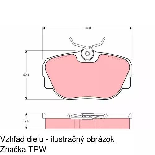 Brzdové dosky S70-0408 /POLCAR/ - obr. 2
