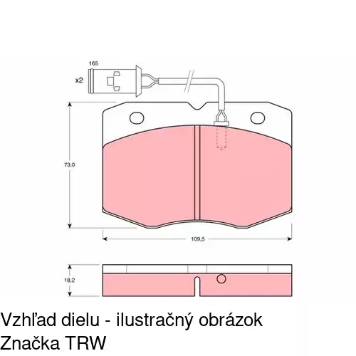 Brzdové dosky S70-0410 /POLCAR/ - obr. 3