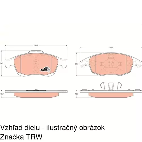 Brzdové dosky S70-0447 /POLCAR/ - obr. 3