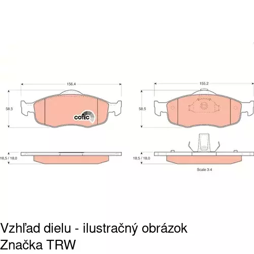 Brzdové dosky POLCAR S70-0453