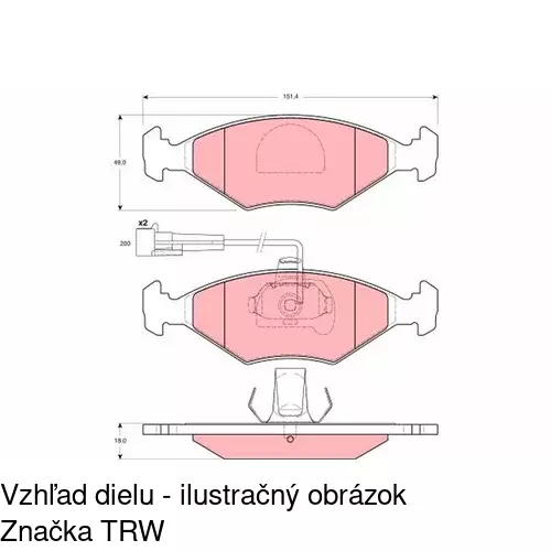 Brzdové dosky S70-0503 /POLCAR/ - obr. 1