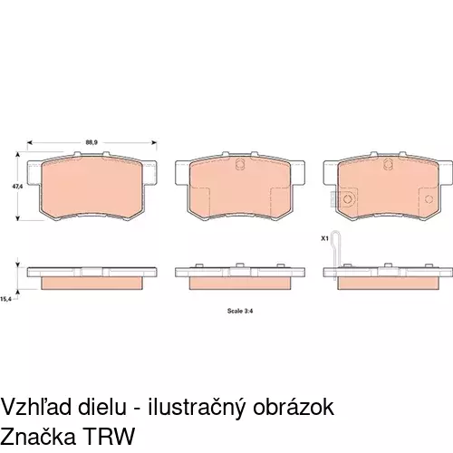 Brzdové dosky POLCAR S70-0534