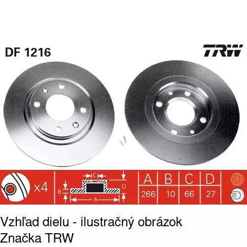 Brzdový kotúč S71-0118 /POLCAR/ - obr. 3
