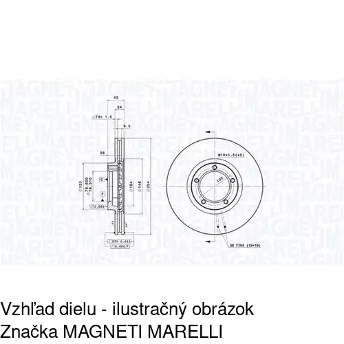 Brzdový kotúč POLCAR S71-0142