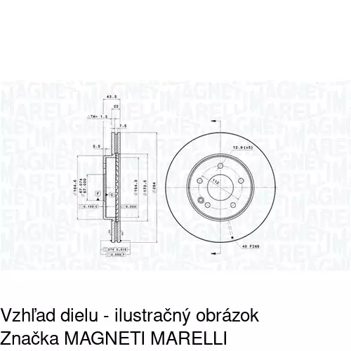 Brzdový kotúč POLCAR S71-0151
