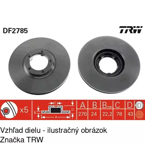 Brzdový kotúč POLCAR S71-0207